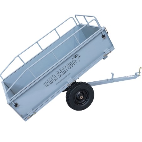 Carrello ribaltabile in metallo trattorino tagliaerba sponde comprese max 450 Kg