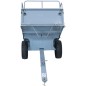 Remolque basculante metálico para tractor cortacésped, incluye laterales.