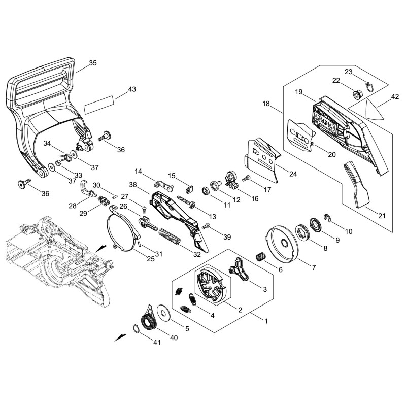 RONDELLE D'EMBRAYAGE ECHO ORIGINALE ECRA551000200
