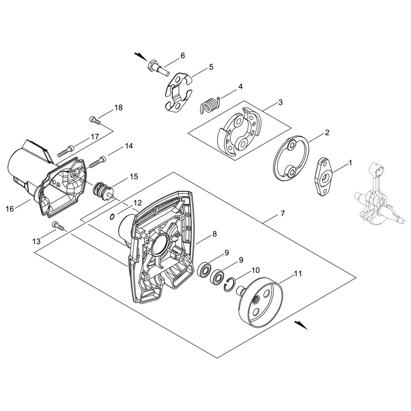 BOULON D'EMBRAYAGE ECHO ORIGINAL ECRA557000200