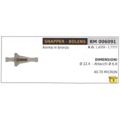 Bronze core SNAPPER Ø  22,4mm Ø  connections 6,8mm 40-70 MICRON lawn tractor