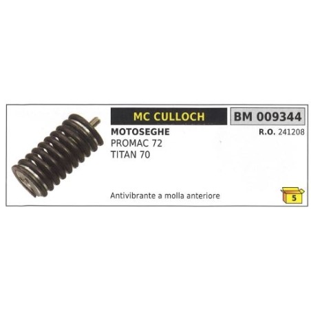 Muelle amortiguador delantero MC CULLOCH motosierra PROMAC 72 TITAN 70 009344 | Newgardenstore.eu