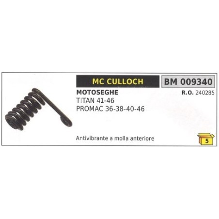 Ressort avant MC CULLOCH tronçonneuse TITAN 41 46 PROMAC 36 009340 | Newgardenstore.eu