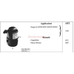 RUGGERINI oil filter for walking tractor RD80 RD81 RD850 901 1190 | Newgardenstore.eu