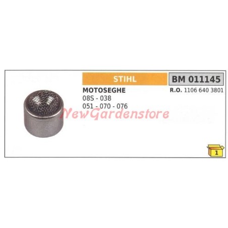 Filtro de aceite STIHL para motosierra 08S 038 051 070 076 011145 | Newgardenstore.eu