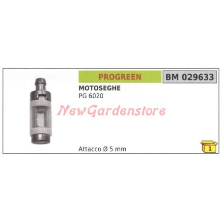 Filtro de aceite PROGREEN para motosierra PG 6020 029633 | Newgardenstore.eu