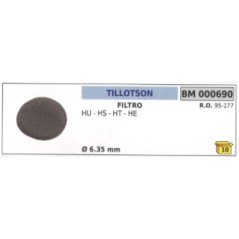 TILLOTSON filtre scie HU - HS - HT - HE Ø  6,35 mm 95-177