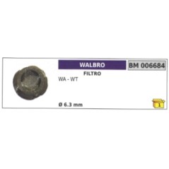Filtro WALBRO motosega WA - WT Ø 6,3 mm 006684