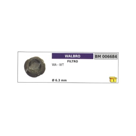WALBRO Filter Kettensäge WA - WT Ø 6,3 mm 006684 | Newgardenstore.eu