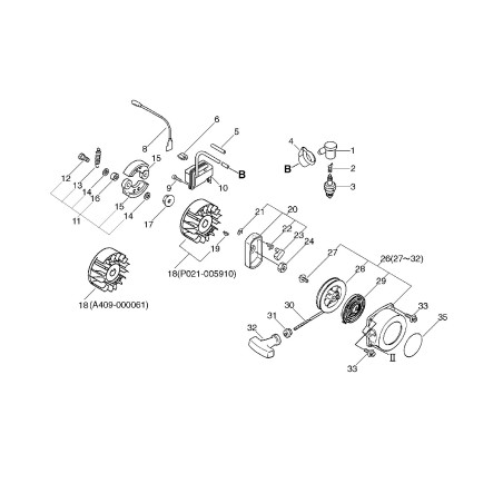 ETIQUETA DEL MODELO ORIGINAL ECHO ECR89011817930 | Newgardenstore.eu