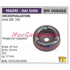 Flange with cup MAORI brushcutter bevel gear pair 008068