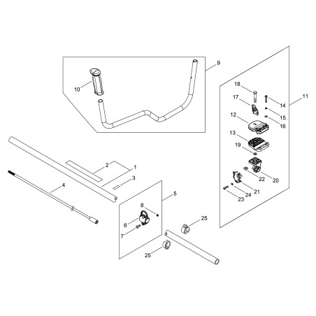 NUT -08- (SQUARE) ECR90056550008 ORIGINAL ECHO | Newgardenstore.eu