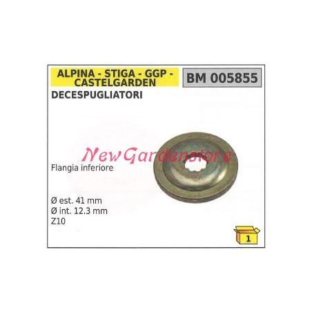 Lower bevel gear pair flange ALPINA brushcutter 005855 | Newgardenstore.eu