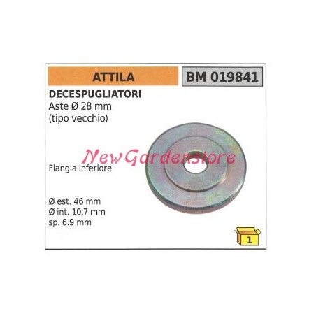 Lower bevel gear pair flange ATTILA brushcutter 019841 | Newgardenstore.eu
