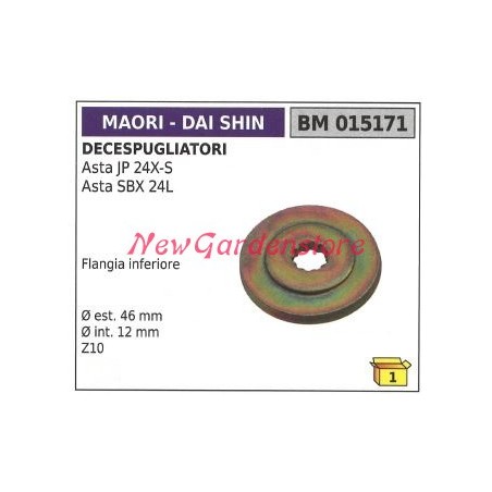 Lower flange MAORI brushcutter bevel gear pair 015171 | Newgardenstore.eu