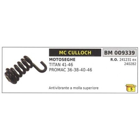 Amortiguador de vibraciones superior MC CULLOCH TITAN 41 46 PROMAC 36 009339 | Newgardenstore.eu