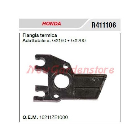 Flangia termica aspirazione HONDA motopompa GX160 200 R411106 | Newgardenstore.eu