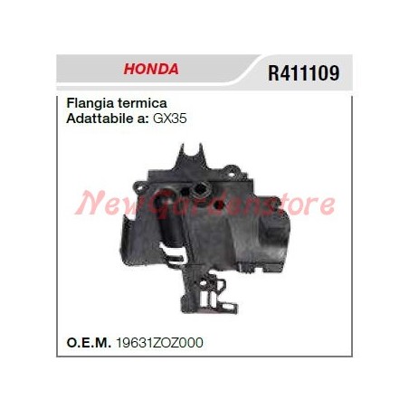 Flangia termica aspirazione HONDA motozappa GX35 R411109 | Newgardenstore.eu