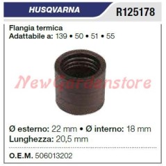 Flangia termica aspirazione HUSQVARNA motosega 139 50 51 55 R125178 | Newgardenstore.eu