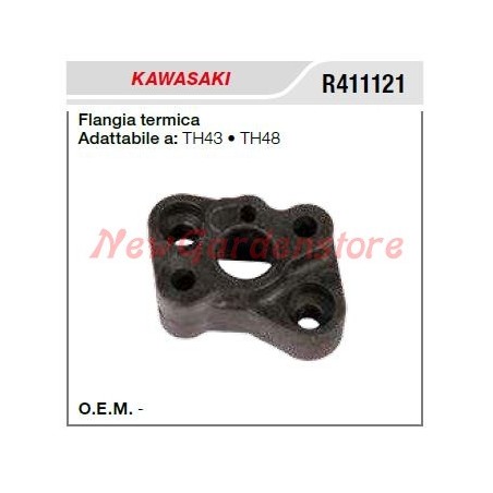 Flangia termica aspirazione KAWASAKI tagliasiepe TH43 48 R411121 | Newgardenstore.eu