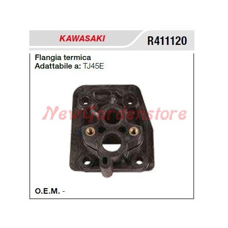 Flangia termica aspirazione KAWASAKI tagliasiepe TJ45E R411120 | Newgardenstore.eu