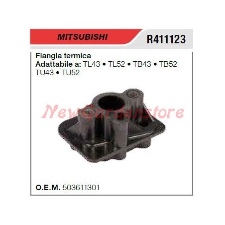 Thermal flange MITSUBISHI muffler TL43 52 TB43 R411123 | Newgardenstore.eu