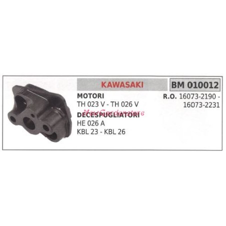 KAWASAKI thermal flange KAWASAKI brushcutter HE 026 S KBL 026 A 010012 | Newgardenstore.eu