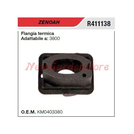 Brida térmica ZENOAH motosierra 3800 R411138 | Newgardenstore.eu
