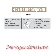 Clutch 103x79 motor cultivator 280 CD rotary cultivator compatible Honda GX FORT 15837 | Newgardenstore.eu