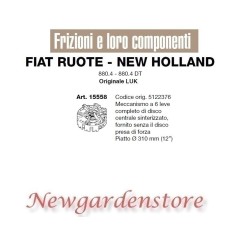 6-lever disc clutch tractor 880.4 880.4DT LUK 15558 FIAT NEW HOLLAND 5122376 | Newgardenstore.eu