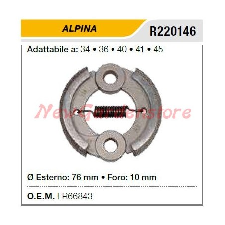 Embrague ALPINA para desbrozadora recortadora 34 36 40 41 45 R220146 | Newgardenstore.eu