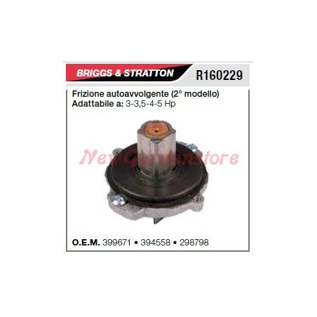 Embrague de retroceso B&S cortacésped 2º modelo 3-3,5-4-5 CV R160229 | Newgardenstore.eu