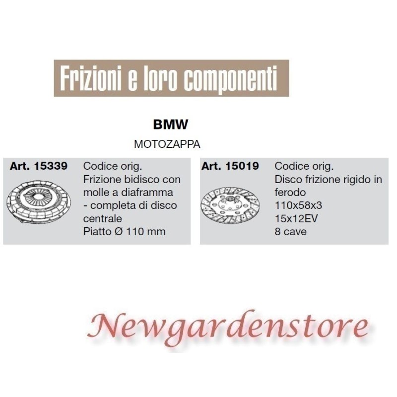 Embrayage à deux disques compatible BMW avec ressorts à disques 15339 15019