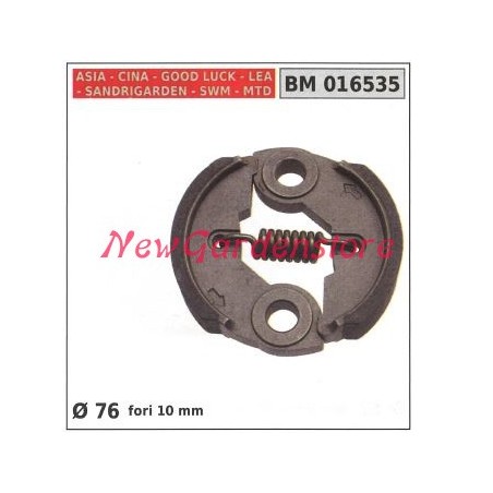 Complete CINA clutch for brushcutter trimmer motor Ø 76 10mm bore 016535 | Newgardenstore.eu