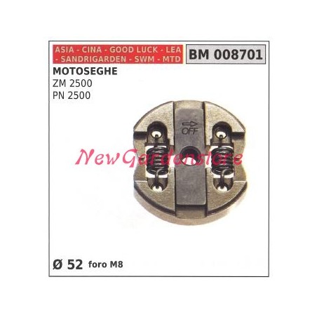 CINA full clutch ZM 2500 PN 2500 chainsaw engine Ø 52 M8 hole 008701 | Newgardenstore.eu