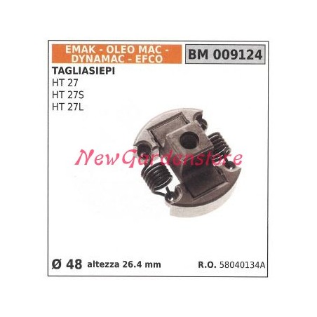 Embrayage complet EMAK moteur taille-haie HT 27 27S 27L Ø 48 009124 | Newgardenstore.eu