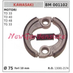 Embrayage complet KAWASAKI pour moteur de débroussailleuse TD 33 40 48 TG 33 Ø 75 001102 | Newgardenstore.eu