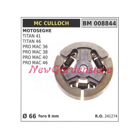 MC CULLOCH komplette Kupplung TITAN41 46 PRO MAC 36 38 Kettensägemotor Ø 66 008844 | Newgardenstore.eu