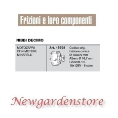 NIBBI DECIMO 15598 103x79 15x12EV moteur minarelli embrayage conique | Newgardenstore.eu