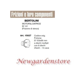 Frizione dischi multipli motofalciatrice M141 compatibile BERTOLINI 15827 | Newgardenstore.eu