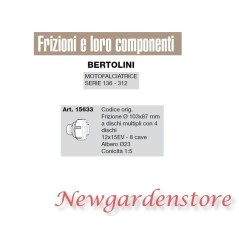 Embrayage multi-disques moteur tondeuse série 136 312 BERTOLINI 15633 8cave | Newgardenstore.eu