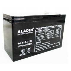 Batería hermética de gel ALADIN 12V 7,2 Ah polo positivo izquierdo