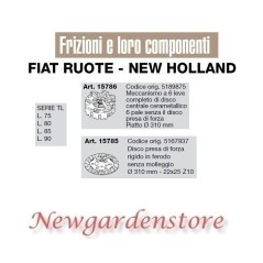 Disco de embrague tractor serieTL L.75 80 85 90 15786 FIAT NEW HOLLAND RUEDAS 310mm | Newgardenstore.eu