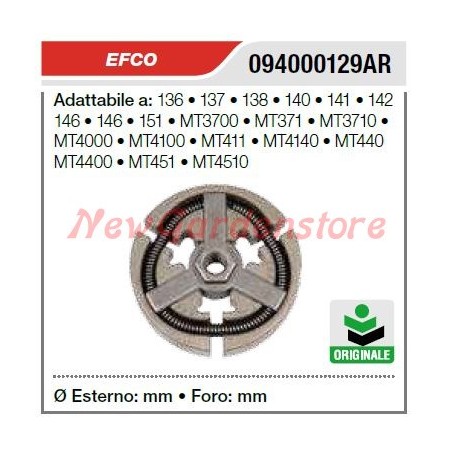 Embrague motosierra EFCO 136 137 138 140 141 142 146 151 094000129AR ORIGINAL | Newgardenstore.eu