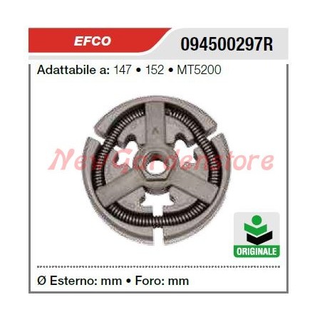 Embrayage EFCO pour tronçonneuse 147 152 MT5200 094500297R | Newgardenstore.eu