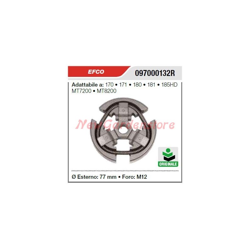 Embrayage EFCO pour tronçonneuse 170 171 180 181 185HD MT7200 MT8200 097000132R