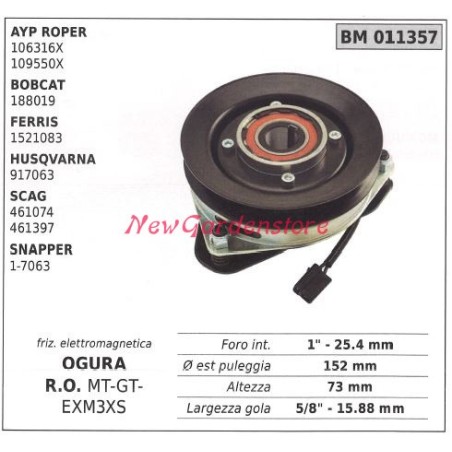 Elektromagnetische Kupplung ogura rasenmäher ayp roper bobcat 011357 | Newgardenstore.eu