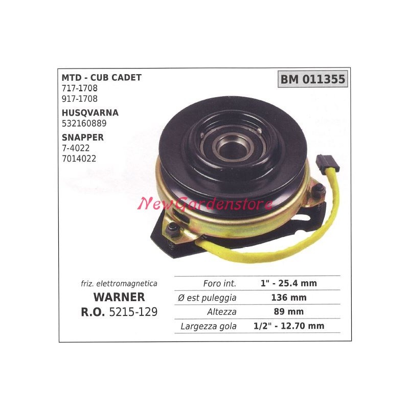 Elektromagnetische Rasenmäherkupplung mtd cub cadet 011355