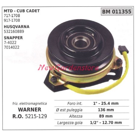 Elektromagnetische Rasenmäherkupplung mtd cub cadet 011355 | Newgardenstore.eu