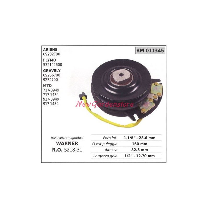 Frizione elettromagnetica warner rasaerba tosaerba ariens flymo gravely 011345